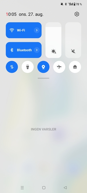 Dra ned toppmenyen igjen