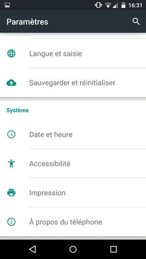 Faites défiler et sélectionnez À propos du téléphone