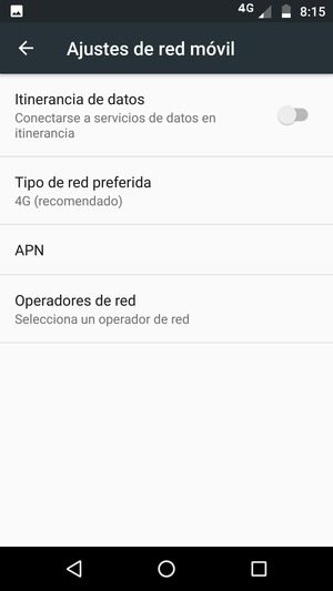 Seleccione Tipo de red preferida
