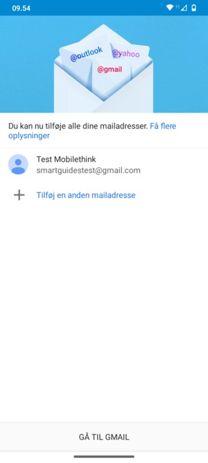 Vælg GÅ TIL GMAIL