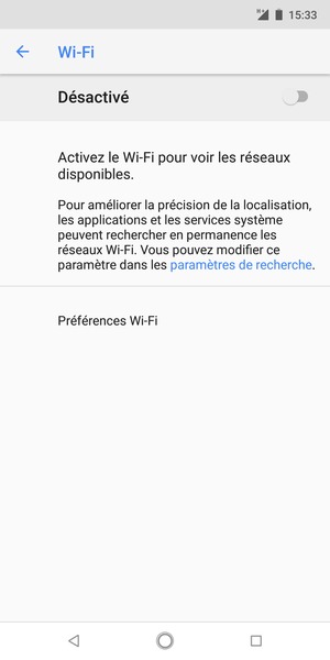 Activer le Wi-Fi