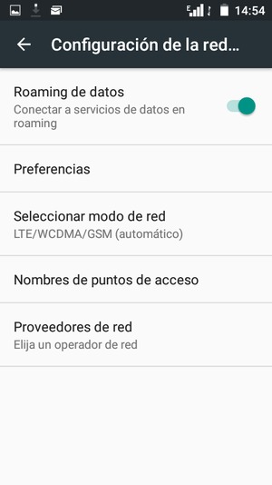 Activar o desactivar Roaming de datos
