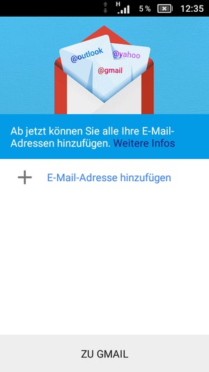 Wählen Sie E-Mail-Adresse hinzufügen