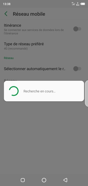 Veuillez attendre la fin de la recherche