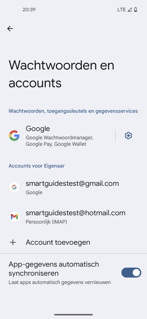 Selecteer uw Google-account