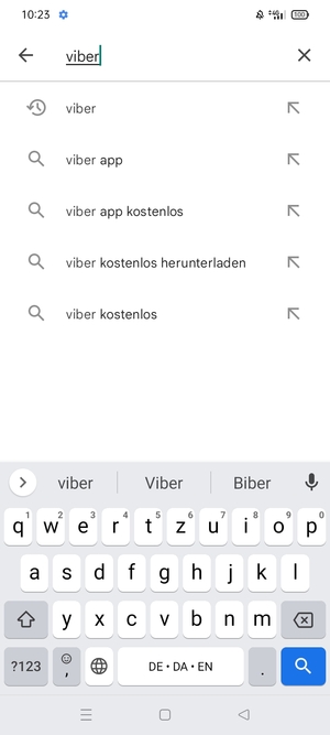 Geben Sie den Namen der App ein und wählen Sie Suchen