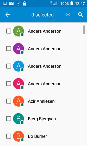 Select 0 selected