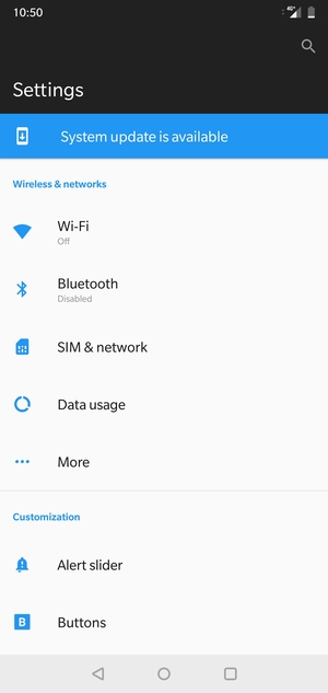 Select SIM & network