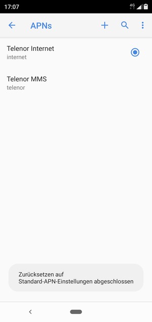 Wählen Sie Neuer APN
