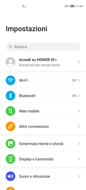 Seleziona Rete mobile