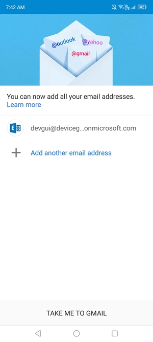 Select TAKE ME TO GMAIL
