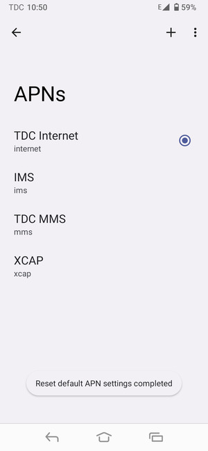 Select New APN