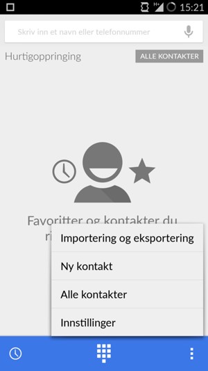 Velg Innstillinger