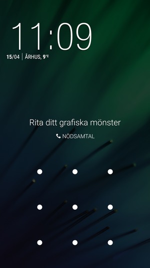 Din telefon är nu säkrad med ett skärmlås