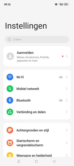 Selecteer Mobiel netwerk