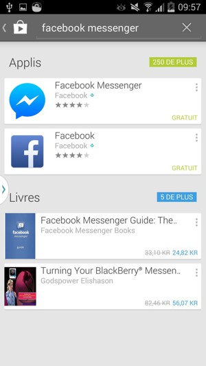 Sélectionnez l'appli
