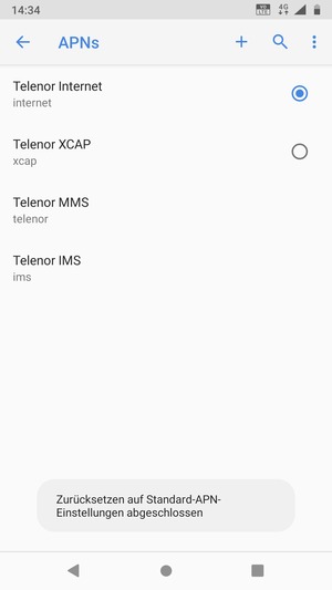 Wählen Sie Neuer APN