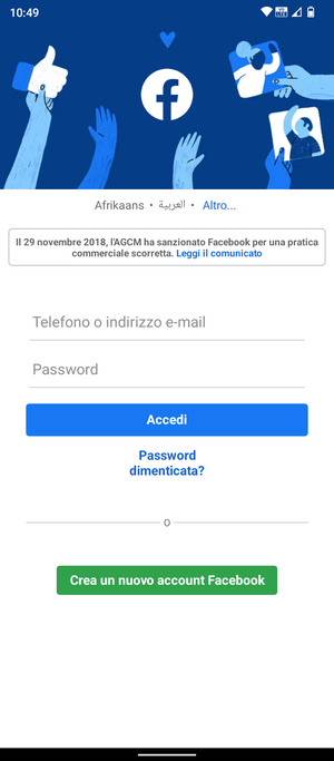 L'app è pronta per l'uso