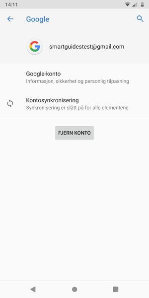 Velg Kontosynkronisering