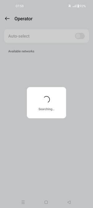 Wait for the search to finish