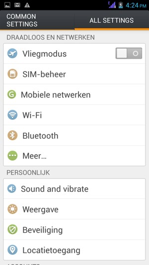 Selecteer SIM-beheer