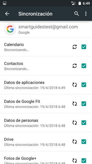 Su información será sincronizada