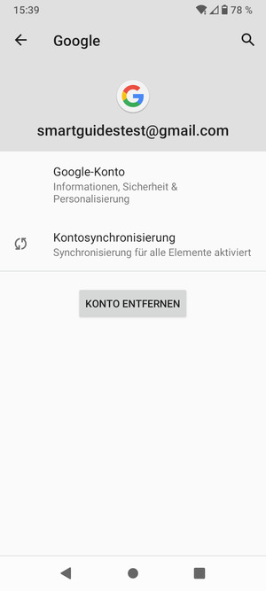 Wählen Sie Kontosynchronisierung