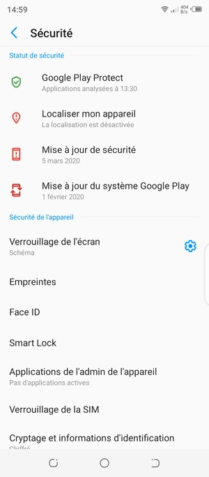 Votre téléphone est maintenant sécurisé par un écran de verrouillage