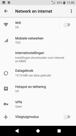 Selecteer Mobiele netwerken