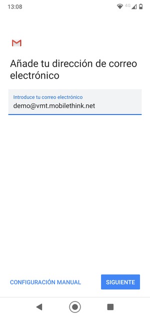 Introduzca su Dirección de correo electrónico y seleccione SIGUIENTE
