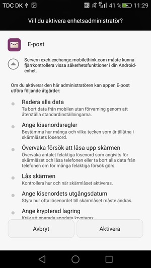 Välj Aktivera
