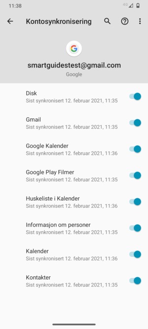 Velg menyknappen