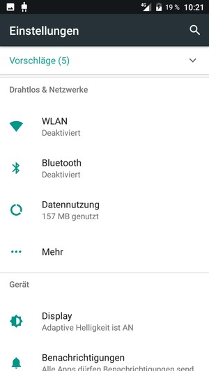 Wählen Sie Mehr