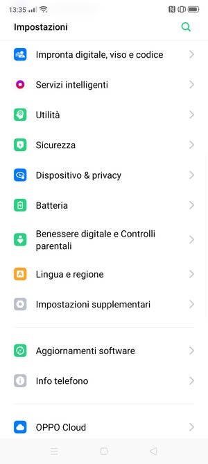 Scorri e seleziona Dispositivo & privacy
