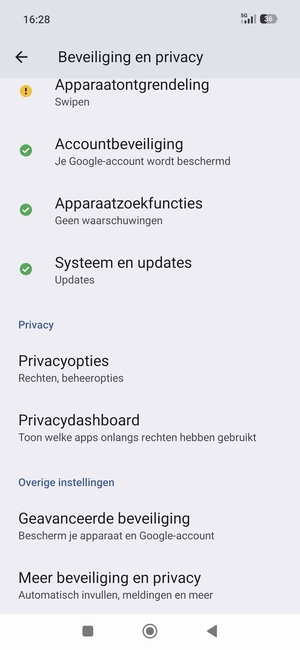 Scroll naar en selecteer Systeem en updates