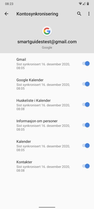 Velg menyknappen