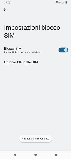 Il tuo PIN della SIM è stato modificato