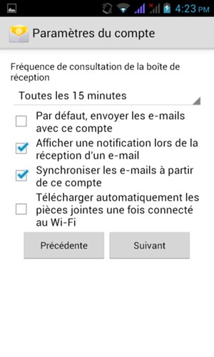Sélectionnez Suivant