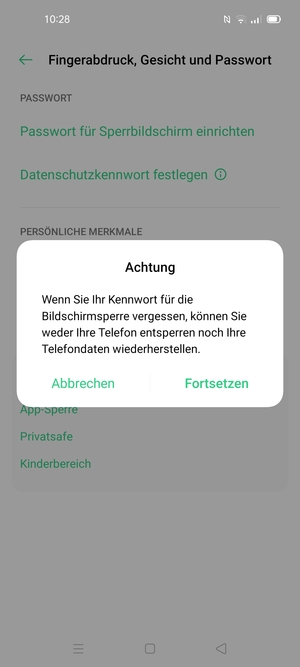 Wählen Sie Fortsetzen
