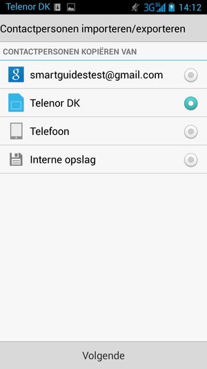 Als uw scherm er zo uitziet, selecteer de simkaart en selecteer vervolgens Volgende
