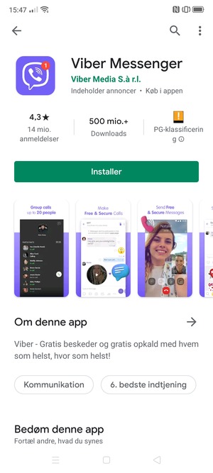 Vælg Installer