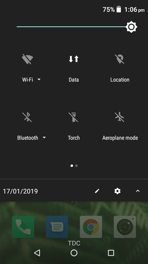 Adjust brightness to the required level