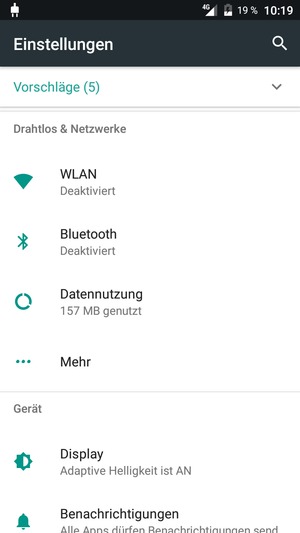 Wählen Sie Mehr