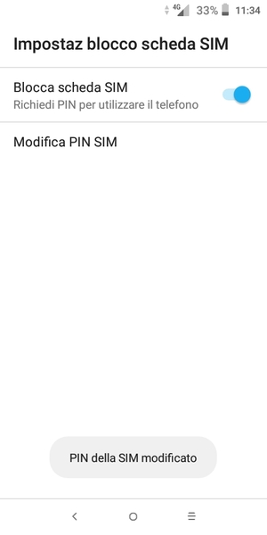 Il tuo PIN della SIM è stato modificato