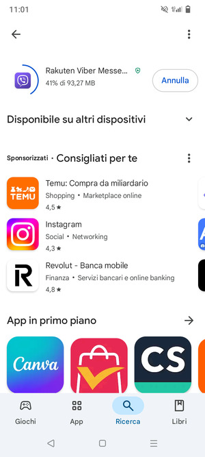 Attendi il completamento del processo di installazione