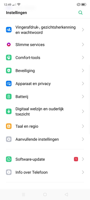 Scroll naar en selecteer Apparaat en privacy