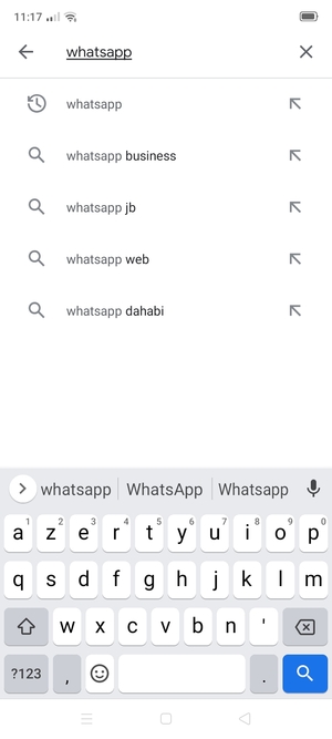 Saisissez le nom de l'appli et sélectionnez Rechercher