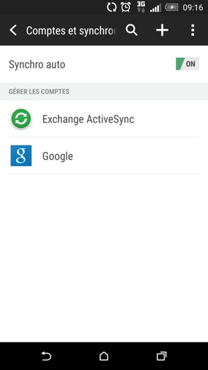 Sélectionnez Google