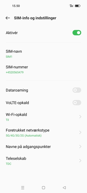 Vælg Foretrukken netværkstype