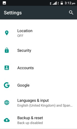 Scroll to and select Accounts